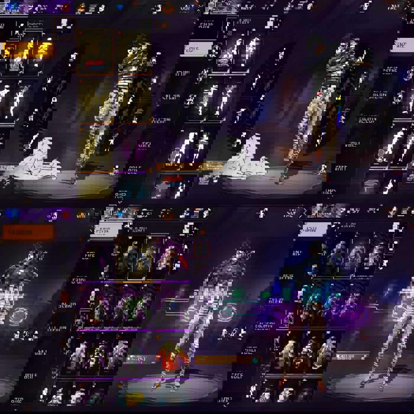 [3 Evo Guns + Level 63] 80+ Total bundels | 230+ Main vault | 280+ Gun Skins | Legendary M4A1 Stormy Ascent | P90 Phantom | 40 Emote | Region Ind LL2